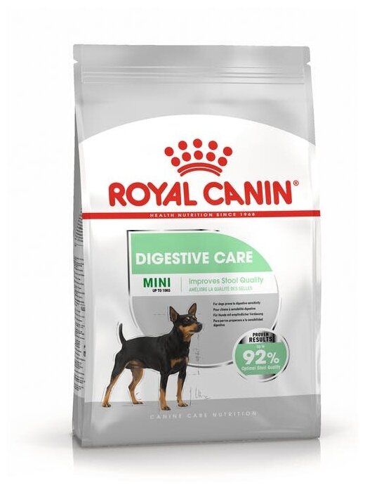 Сухой корм Royal Canin Mini Digestive Care (Мини Дайджестив Кэа) для собак мелких размеров с чувствительным пищеварением от 10 меc. до 12 лет, 1 кг