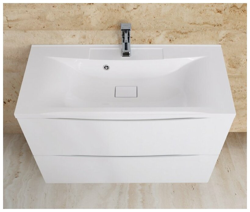 Раковина из литьевого мрамора 800x450x150 BelBagno BB800/450-LV-MR-PR - фотография № 4