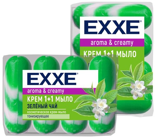 EXXE Туалетное мыло Зеленый чай 90г 4 штуки в упаковке