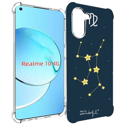 Чехол MyPads знак-зодиака-дева-3 для Realme 10 задняя-панель-накладка-бампер