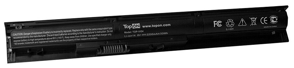 Аккумулятор TopON TOP-VI04 2200мАч для HP Pavilion 15-p0XX ENVY 17-k0XX ENVY 15-kXXX ENVY 14-u - фото №1