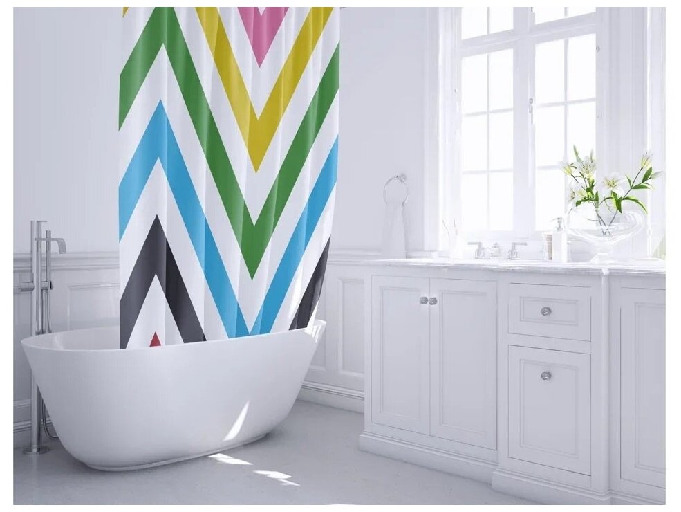 Шторка для ванной Fixsen Twist FX-1569A с люверсами без колец