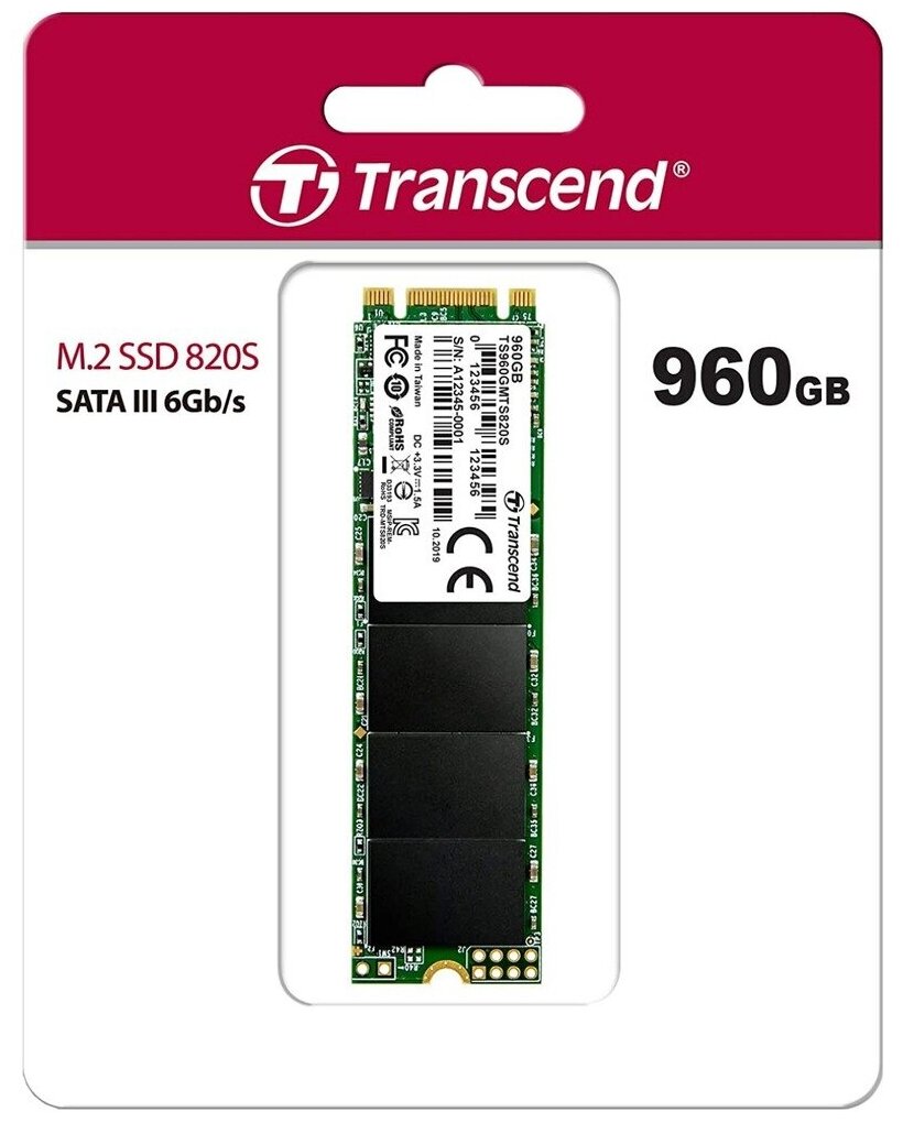 SSD накопитель Transcend 960ГБ, M.2 2280, SATA III, M.2 - фото №4