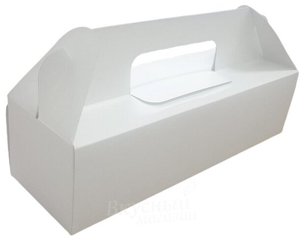 Упаковка для пирожных с ручкой Белая Fupeco 275х9х75 см.
