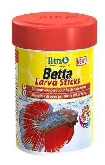 Корм для рыб Tetra Betta LarvaSticks 100мл плавающие палочки - фотография № 16