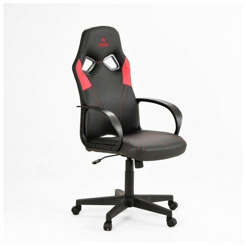 Кресло игровое Zombie RUNNER черный/красный, текстиль/эко. кожа, крестовина пластик