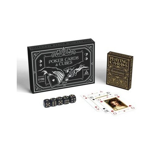 фото Подарочный набор 2 в 1 «poker cards and cubes», комплект 2 шт., 54 карты, кубики, лас играс
