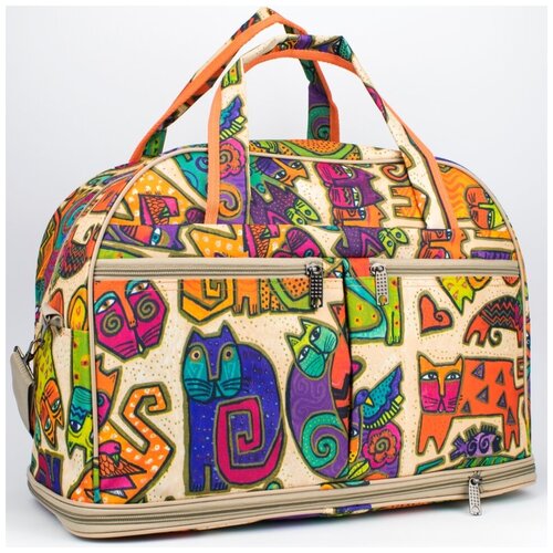 Саквояж дорожный MANE, мужской/женский, 34x47x21 см, увеличение объема, синий