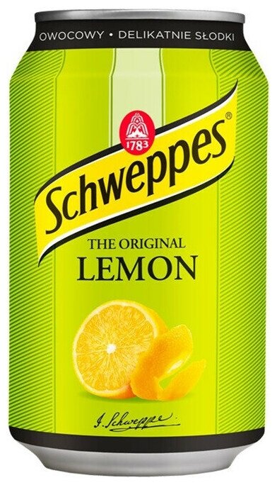 Газированный напиток Schweppes Lemon (Швепс Лимон) 0.33 л ж/б упаковка 12 штук (Польша) - фотография № 2