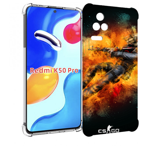 Чехол MyPads CS-go Контр-террорист для Xiaomi Redmi K50 / K50 Pro задняя-панель-накладка-бампер чехол mypads cs go guns skins мужской для xiaomi redmi k50 k50 pro задняя панель накладка бампер