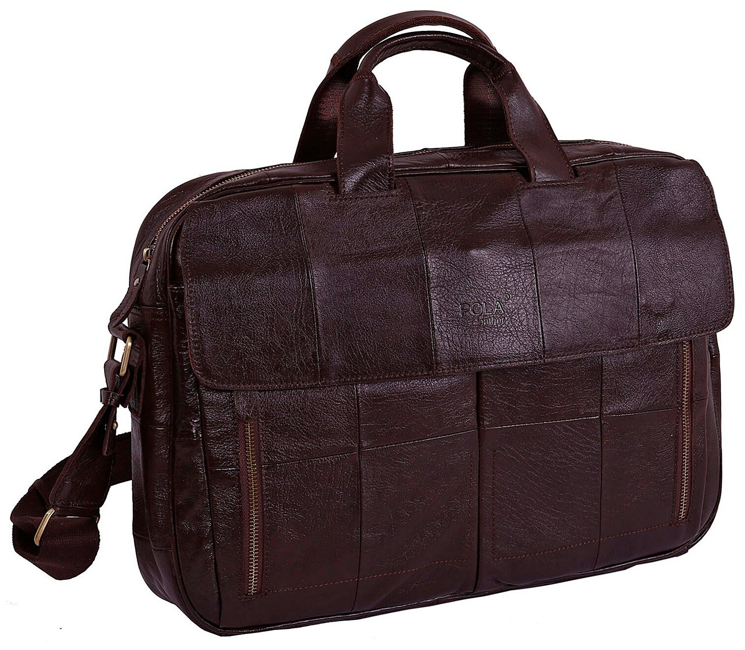 Мужская кожаная сумка POLA 5151 Black 