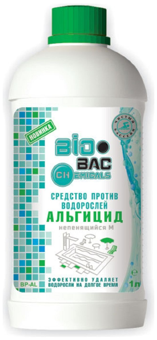 Жидкость для бассейна BioBac Альгицид непенящийся M BP-AL, 1 л