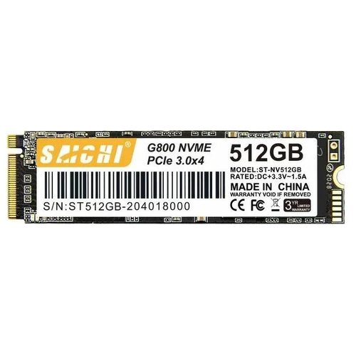 Накопитель SSD SAICHI G800 M.2 2280 ST-NV512GB 512 ГБ NVMe, 3D NAND