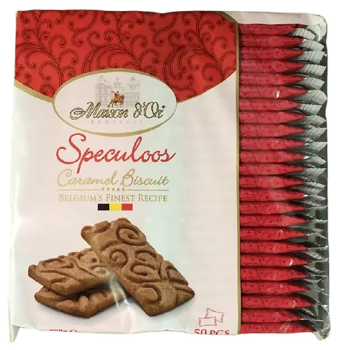 Печенье Maison D'or Speculoos Caramel Biscuit, карамелизированное, сахарное, 300 г