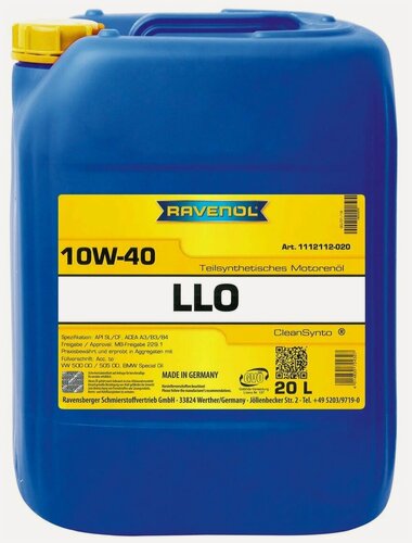Изображение товара Моторное масло RAVENOL LLO SAE 10W-40 (20л) new