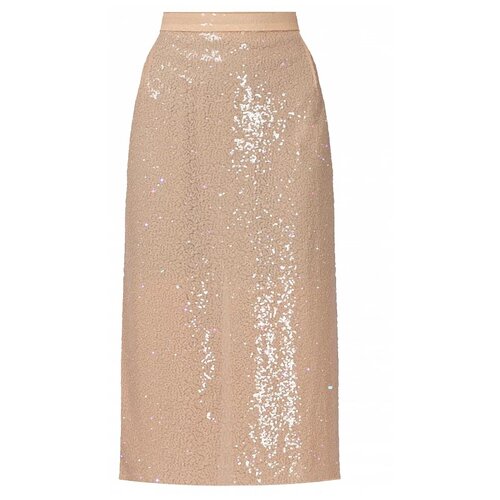 Юбка с пайетками Surovaya, бежевая, М