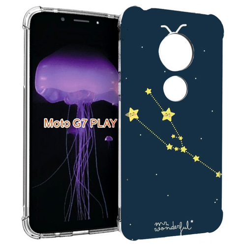 Чехол MyPads знак-зодиака-телец-4 для Motorola Moto G7 Play задняя-панель-накладка-бампер
