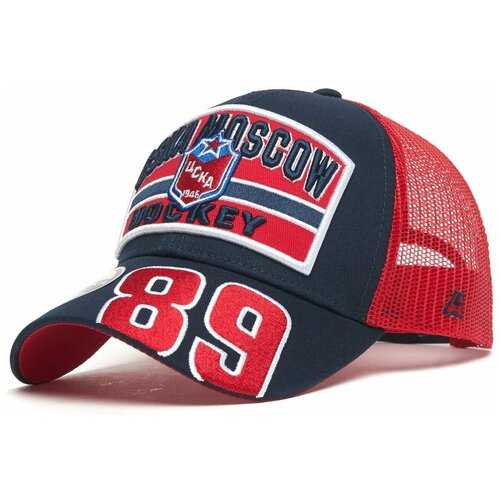 фото Бейсболка мужская с сеткой хк цска № 89 atributika & club, кепка с цифрами: "восемь, девять" атрибутика и клуб летняя