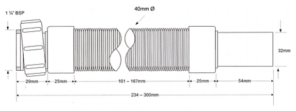 Гофра для сифона McAlpine 32 мм L234-300 мм (MRMF1-03) - фотография № 2