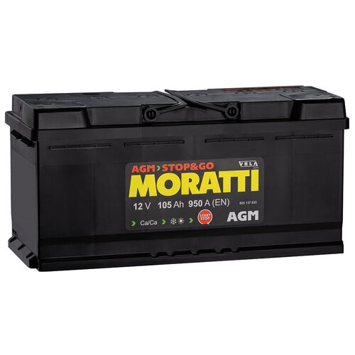 Автомобильный аккумулятор MORATTI AGM 105 а/ч (0) L6 (арт.605137033)