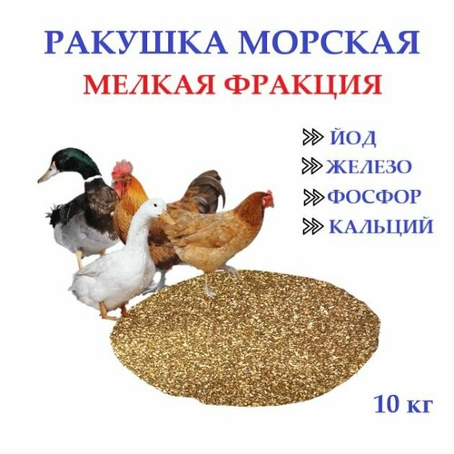 Ракушка кормовая/Минеральная добавка для с/х животных и птиц