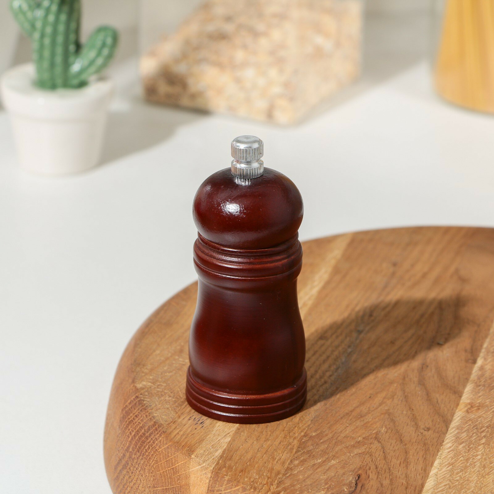 Мельница для специй Доляна «Дуновение леса» 10.5×4.5 см керамический механизм коричневая