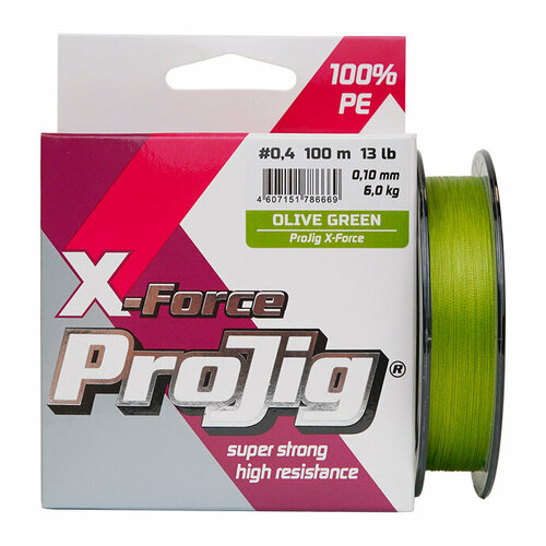 Шнур ProJig X-Force 0,30 мм, 24,0 кг, 100 м, хаки