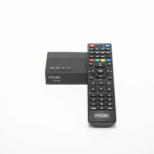 Цифровой ресивер DVB-T2/C сигнал HD-250 черный пластик, дисплей, DOLBY DIGITAL, WIFI-антенна