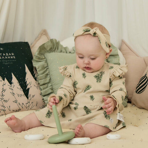 фото Платье крошка я, размер 86/92, бежевый