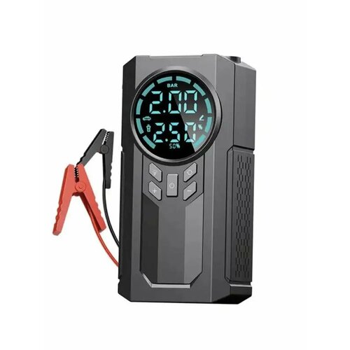 Многофункциональное портативное пусковое устройство 4 в 1 пусковое зарядное устройство для автомобиля пуско-зарядное устройство автостарт компрессор аккумулятор фонарик насадки 5995₽