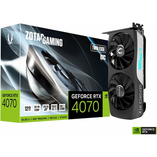 Zotac Gaming Geforce rtx 4070 twin edge oc 12gb 192bit gddr6x 7807200₽