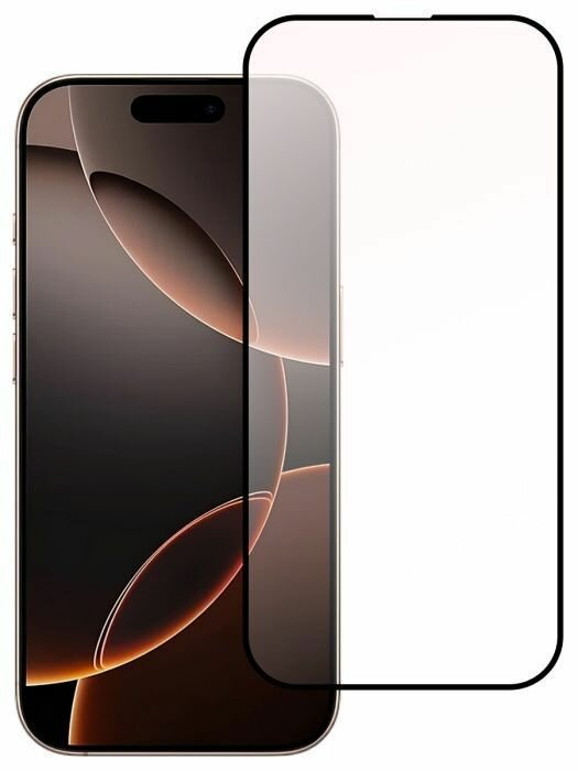 Защитное стекло для Apple iPhone 16 / iPhone 15 / на весь экран с черной рамкой