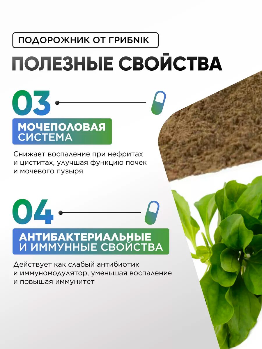 Изображение Экстракт подорожника Псиллиум для ЖКТ при гастрите и язве для печени и пищеварения 180 капсул 600 мг