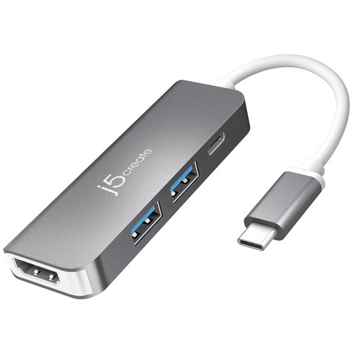 Мульти-переходник j5create USB-C на HDMI и USB Type-A 30Power Delivery 359000₽