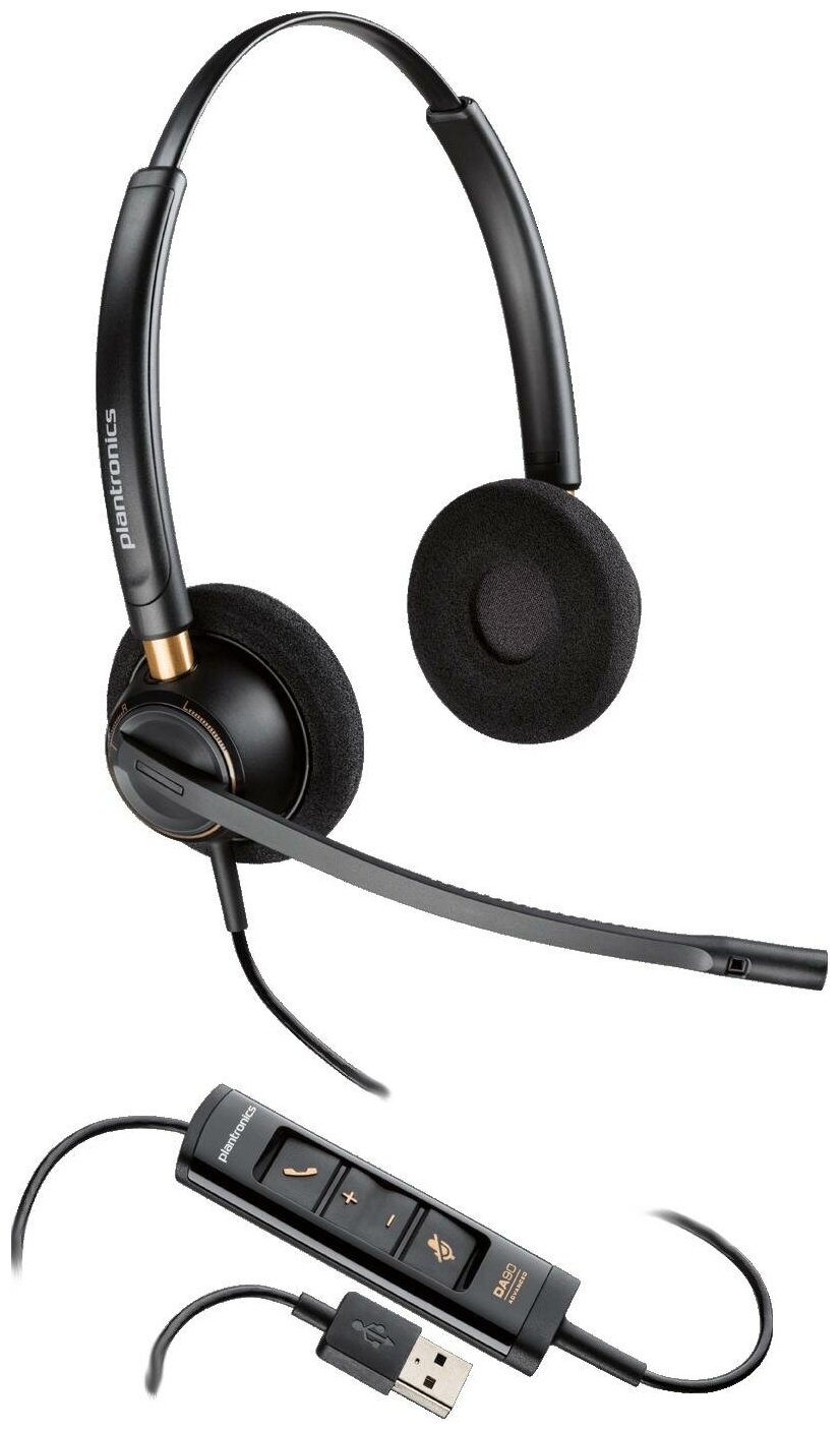 Гарнитура для ПК Plantronics EncorePro HW525 USB BNC (профессиональная)