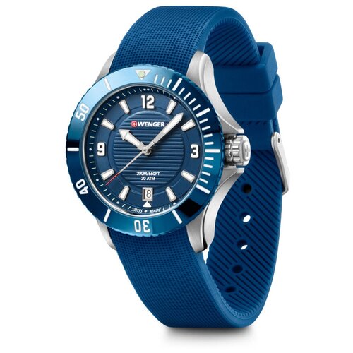 Наручные часы WENGER 01.0621.112, синий наручные часы wenger seaforce 01 0643 115 синий серебряный