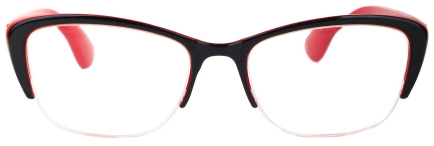 Готовые очки для чтения красные с диоптриями +2.50 футляр