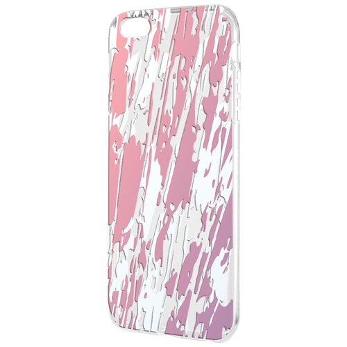 Силиконовый чехол Mcover для Apple iPhone 6 Plus с рисунком Розовая абстракция силиконовый чехол mcover для apple iphone 14 plus с рисунком космическая абстракция