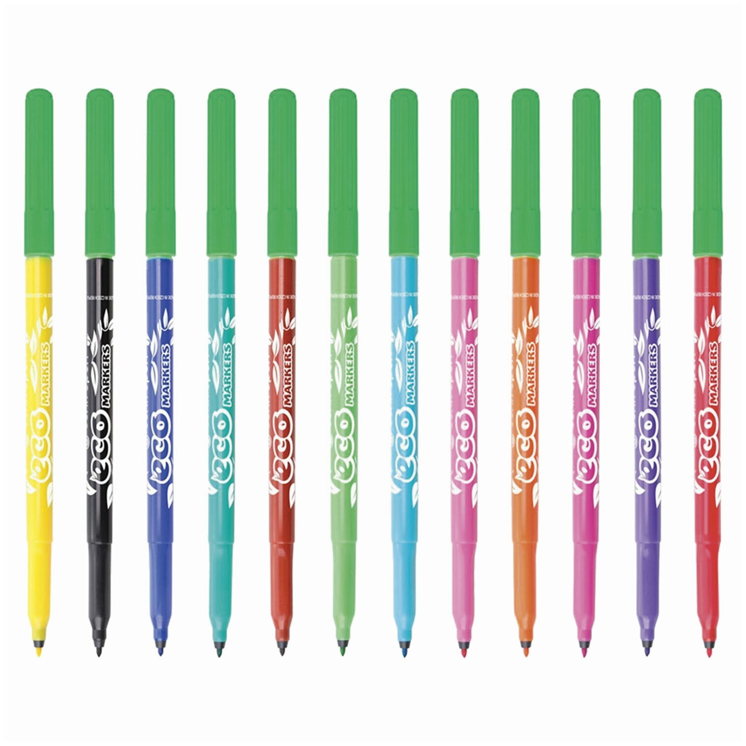 Фломастеры Centropen Eco Tri 12 цветов из пищевых красителей - фото №14