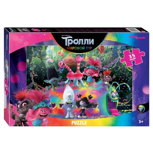 Пазл Step puzzle Trolls - 2, 91245, 35 дет., разноцветный пазл step puzzle disney зверята дисней 91404 35 дет разноцветный