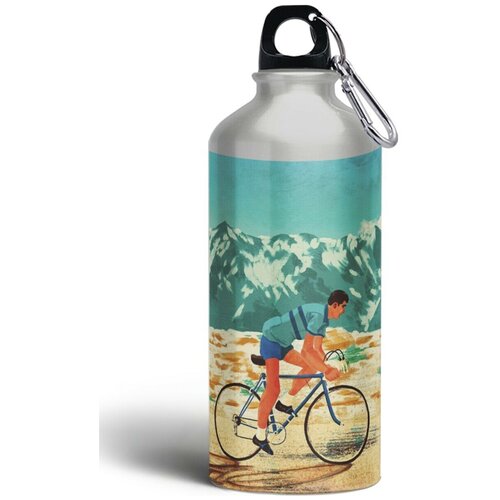 фото Бутылка спортивная,туристическая фляга, 500мл с карабином спорт велосипед туризм горы - 418 brutbottle