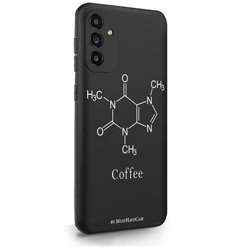 Черный силиконовый чехол MustHaveCase для Samsung Galaxy A13 5G Молекула кофе для Самсунг Галакси А13 5G