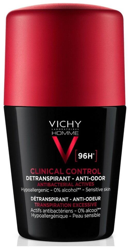 VICHY Дезодорантант-антиперспирант мужской CLINICAL CONTROL 96Ч, 50 мл,