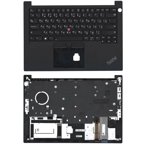 Клавиатура для Lenovo 5M10V17053 черная с черным топкейсом клавиатура для ноутбука lenovo 5cb0z27687 черная с черным топкейсом