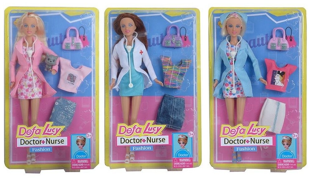 Игровой набор Кукла Defa Lucy Доктор, 3 вида в коллекции 29 см 8403d