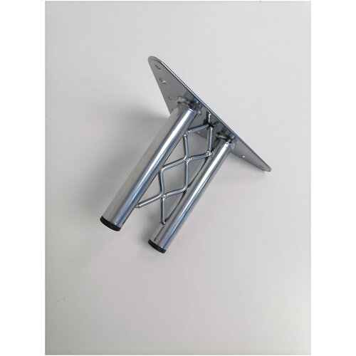 Ножка мебельная ажур 2. Цвет хром. Комплект 2 шт/ 120мм/опора мебельная металлическая