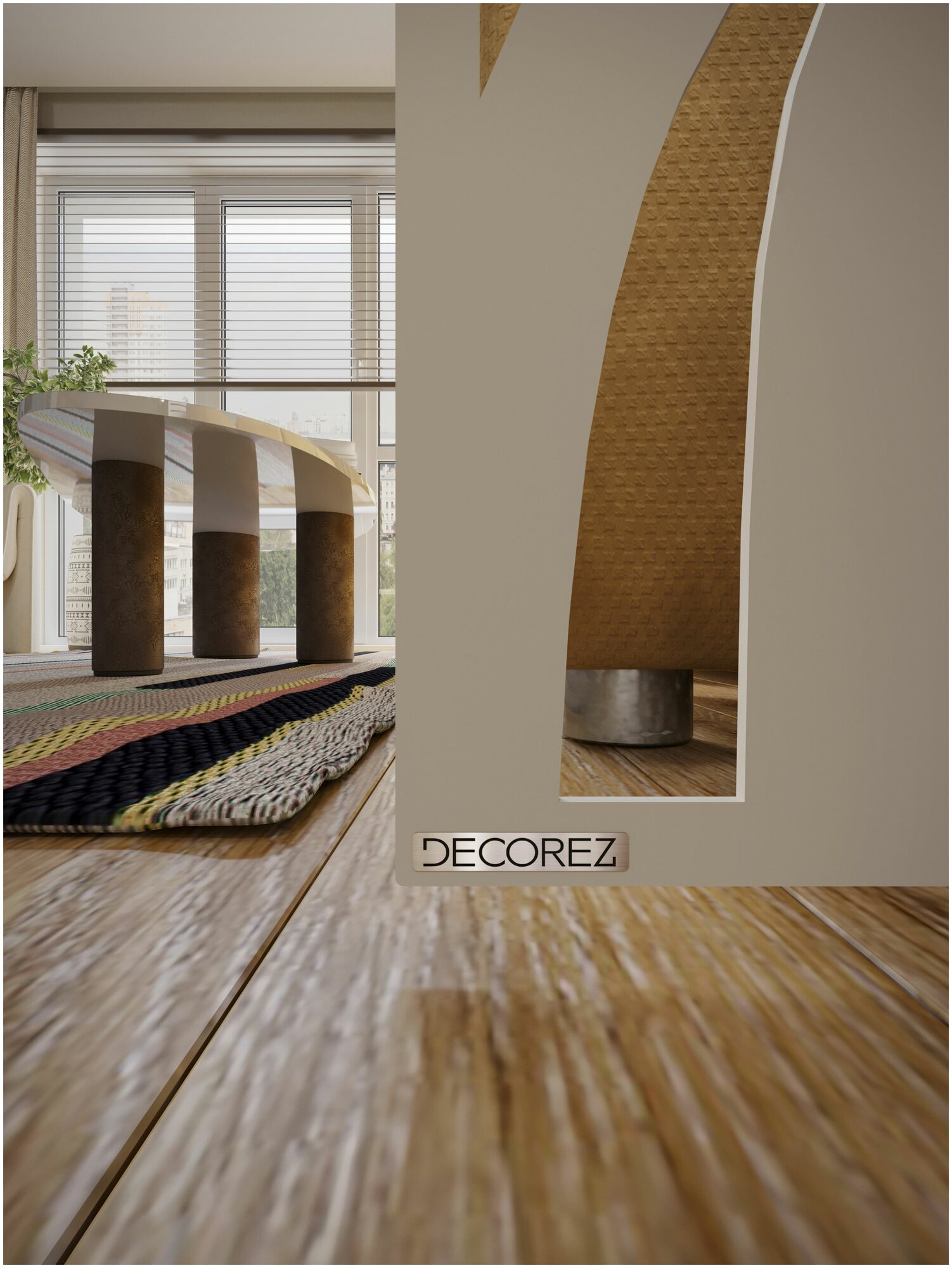 Ширма перегородка для комнаты дома интерьерная декоративная модульная для зонирования пространства - фотография № 8