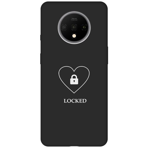 Матовый чехол Locked W для OnePlus 7T / ВанПлюс 7Т с 3D эффектом черный дизайнерский пластиковый чехол для oneplus 7t креативный дизайн