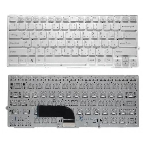 Клавиатура keyboard 148949641 для ноутбука Sony Vaio VPC-SB VPC-SD VPCSB VPCSD Series серебристая 2167₽