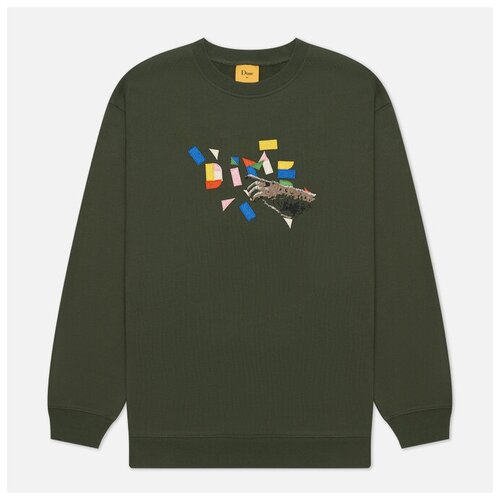 фото Мужская толстовка dime koko crew neck зелёный , размер l